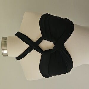 Seafolly Black Bikini Top Adjustable Resortwear Beach‎ Size 8